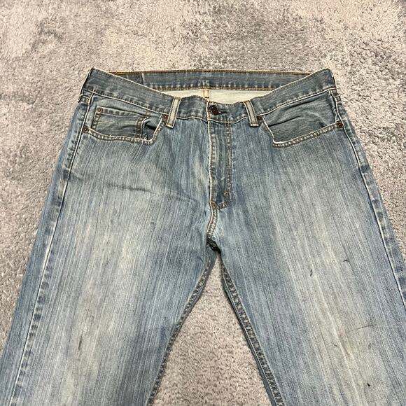 Levis Jeans Mens 34x32 Blue 559 Relaxed Straight Workwear Distressed Baggy - Picture 3 of 13